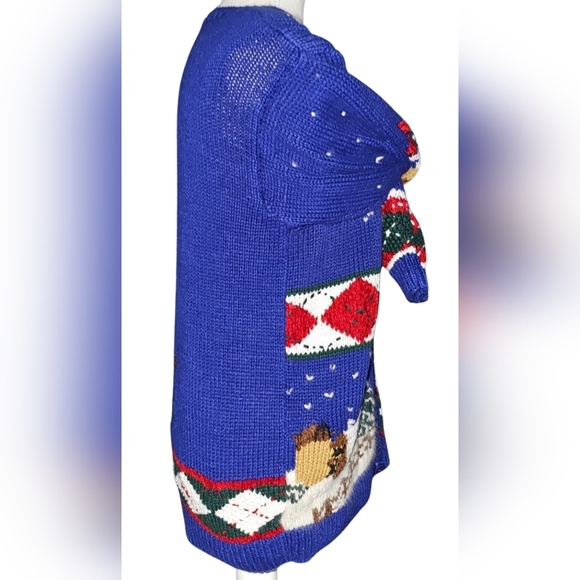 Croft & Barrow Vintage Knitted By Hamd Christmas Winter Cardigan XS EUC - Picture 6 of 13